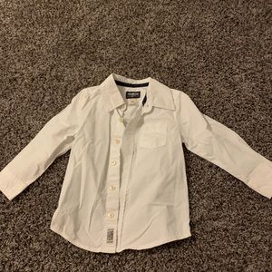 2t boys white button down shirt
